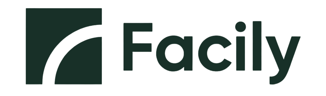 Dark Facily logo on a light preview background